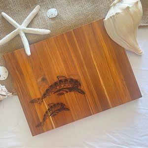 16” Teak Cutting Board - Dolphin